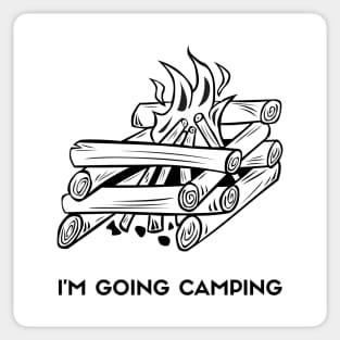 I'm going camping Sticker